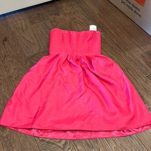 Hot Pink Strapless mini dress